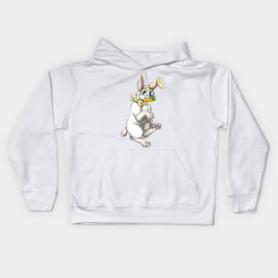 Bobtail BunnyCat: Cream Lynx Point (Yellow) Kids Hoodie